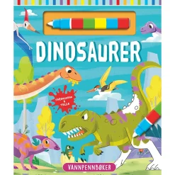 Dinosaurer - Fargelegge & telle med vannfargepenn