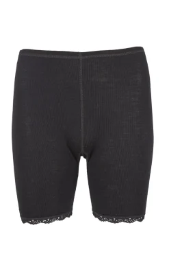 Flora Shorts i merinoull med blondekant