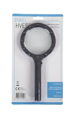 Forstørrelsesglass med LED-lys