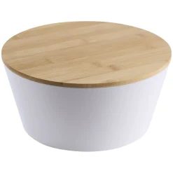 Salatskål med bambus lokk dia 25cm