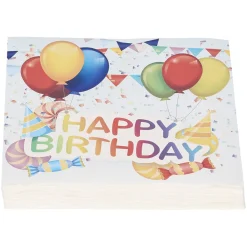 Serviett Happy Birthday colors 20pk