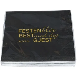 Serviett med tekst 12pk