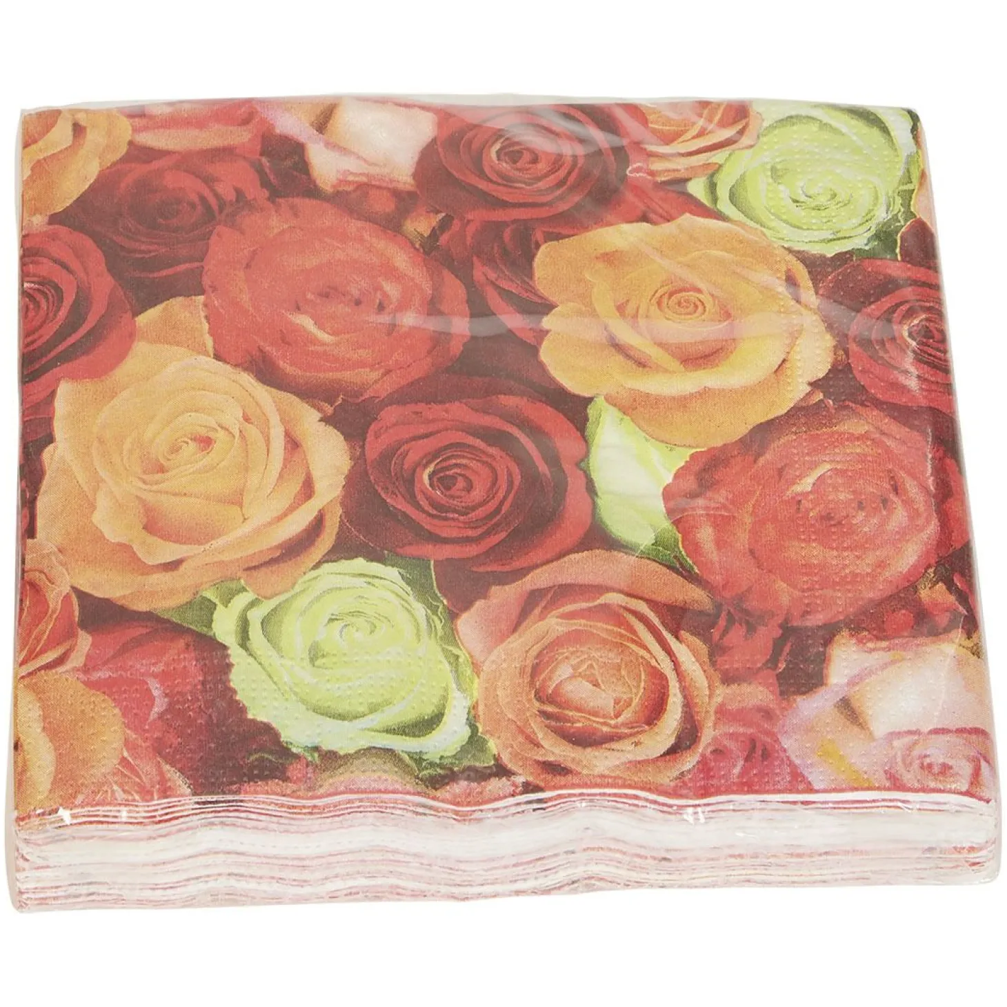 Serviett orange roses 20pk