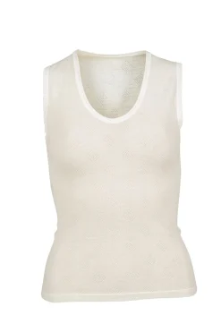 Singlet med brede stropper i ull