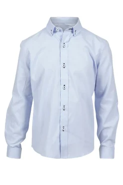 Skjorte easy care med button down krage og kontrast