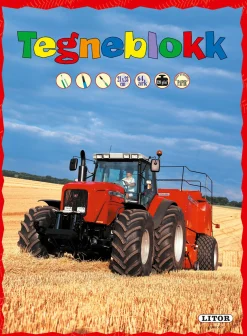 Tegneblokk traktor 64 blader