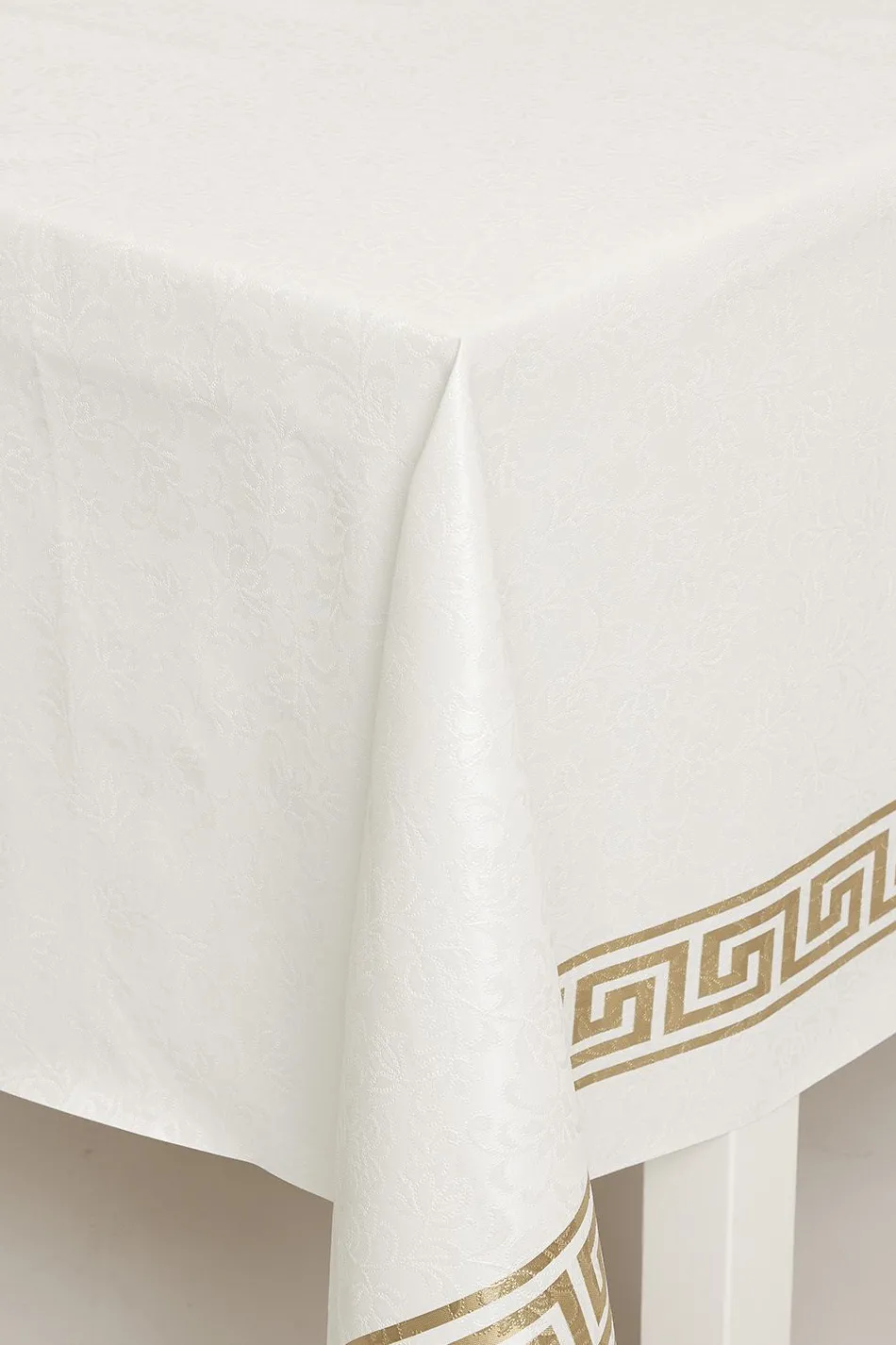Voksduk Damask med bord